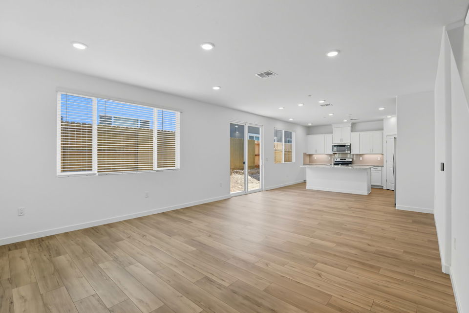 A large empty living room.